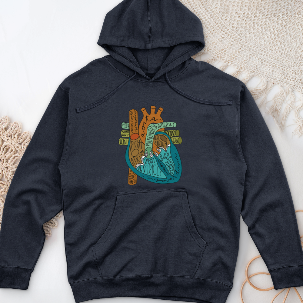 ''Colorful Heart Anatomy'' Hoodie