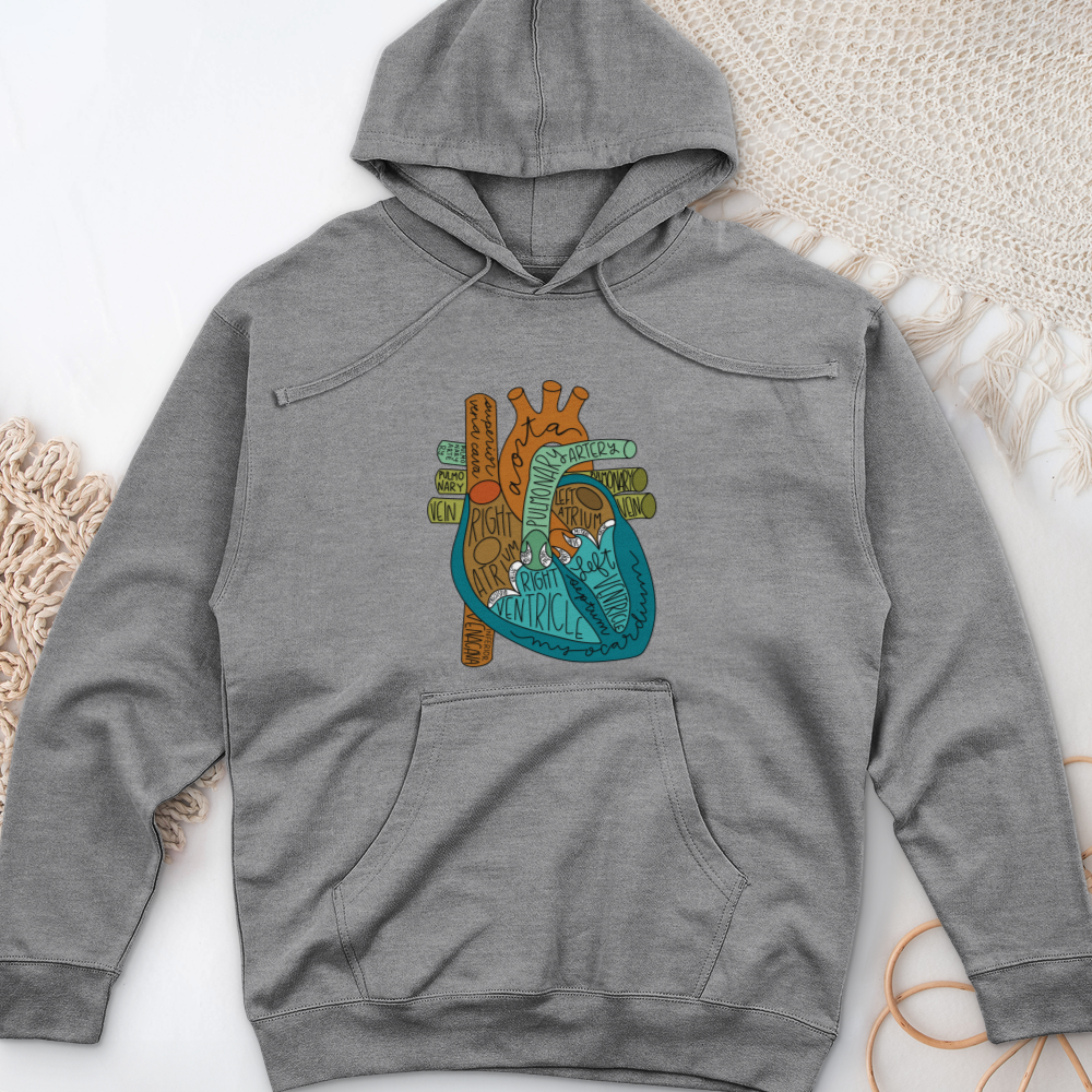 ''Colorful Heart Anatomy'' Hoodie