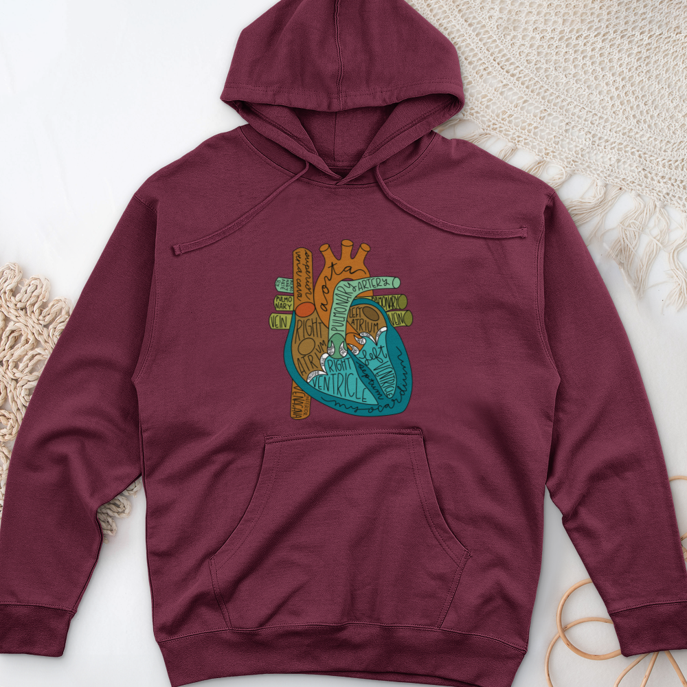 ''Colorful Heart Anatomy'' Hoodie