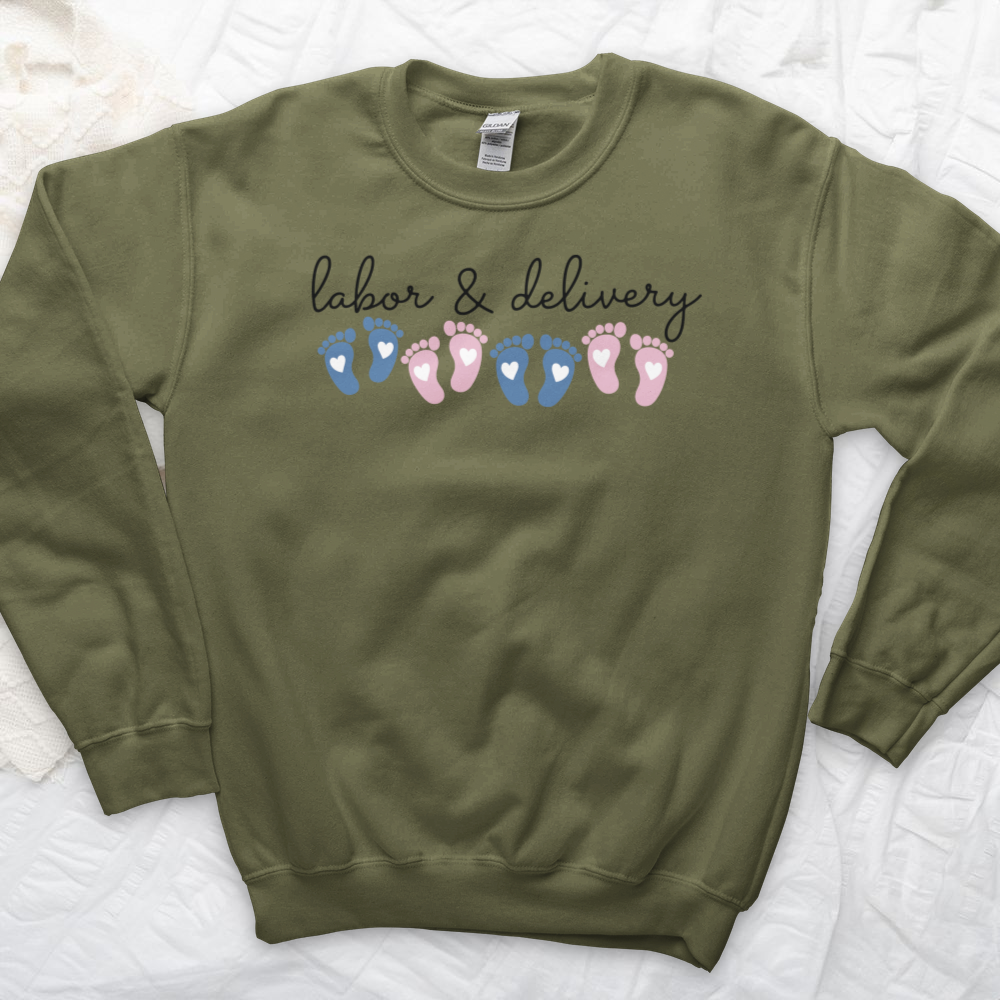 ''Labor and Delivery Footprint'' Sweatshirt