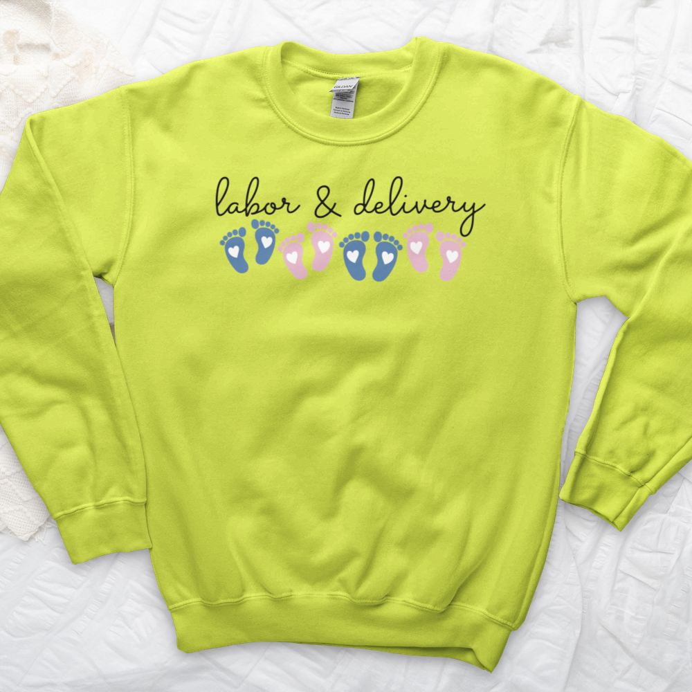 ''Labor and Delivery Footprint'' Sweatshirt