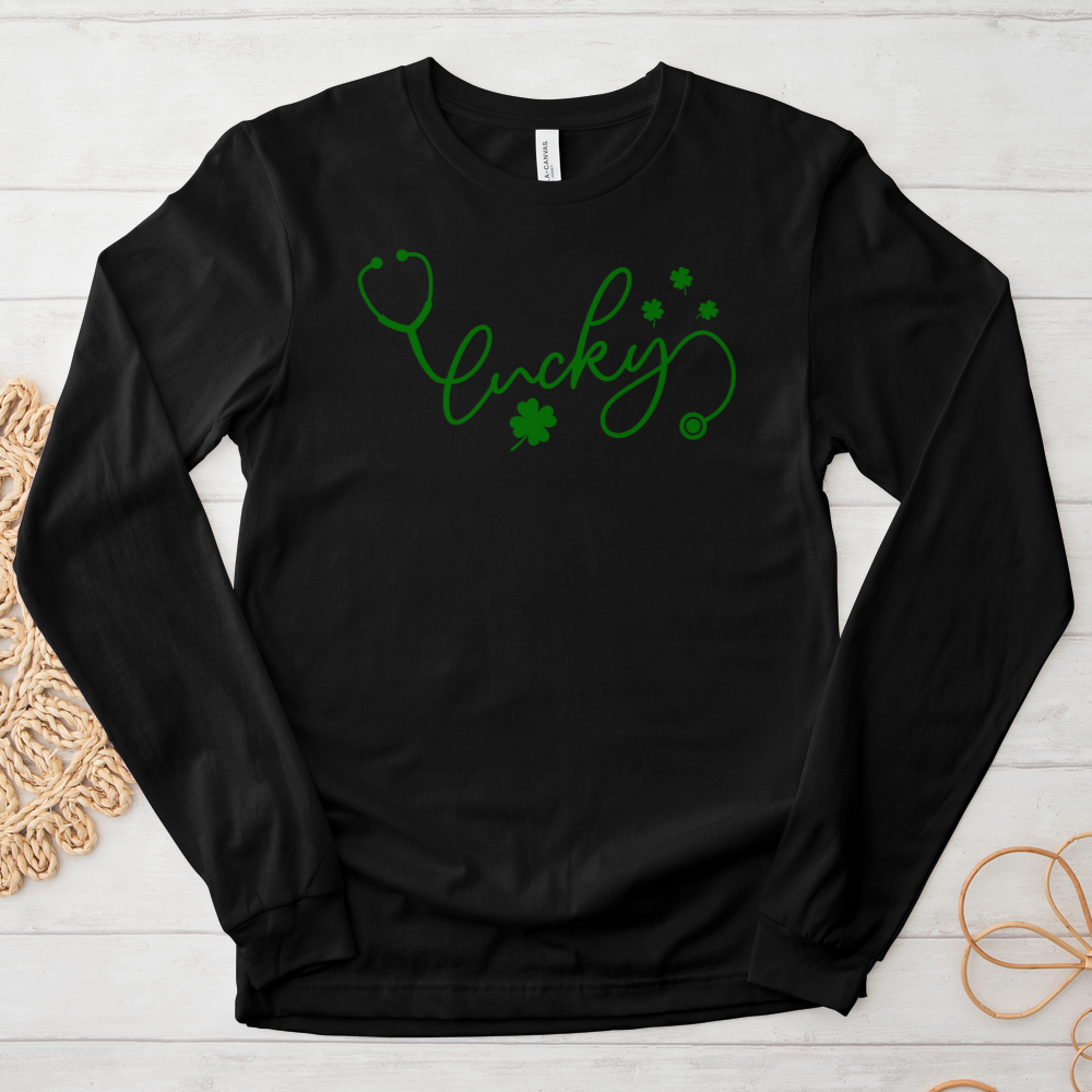 ''Lucky Nurse'' Long Sleeve T-Shirt