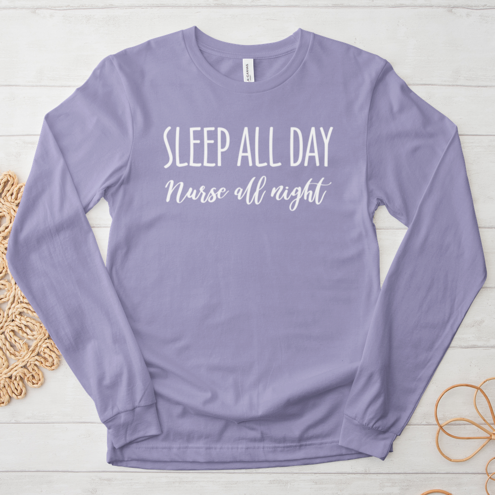 ''Nurse All Night'' Long-Sleeve T-Shirt