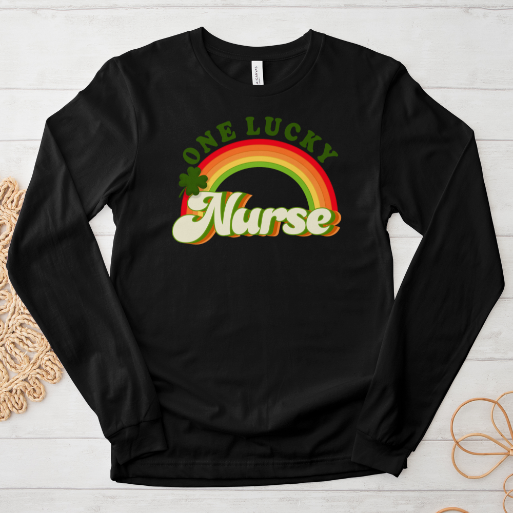 ''One Lucky Nurse'' Long Sleeve T-Shirt