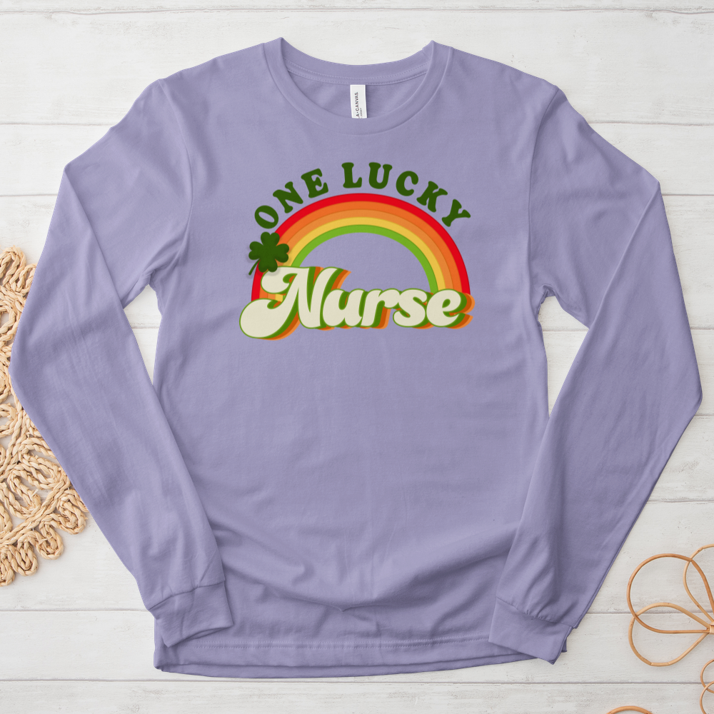 ''One Lucky Nurse'' Long Sleeve T-Shirt