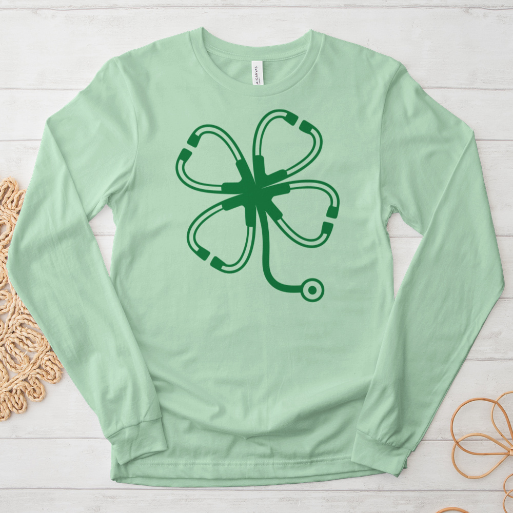 ''Patrick's Day Stethoscope'' Long Sleeve T-Shirt