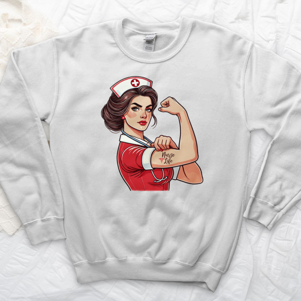 ''Pinup Nurse Life'' Sweatshirt