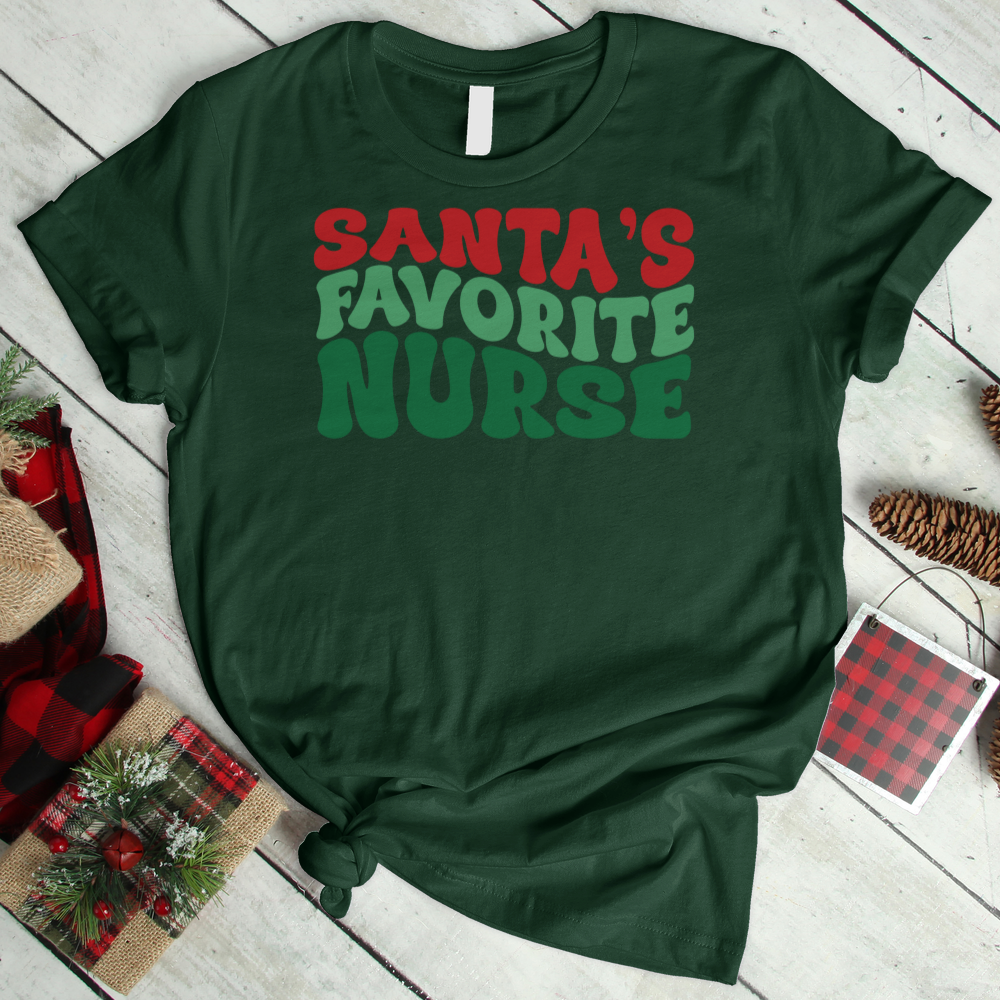 ''Santa's Favorite Nurse'' T-Shirt