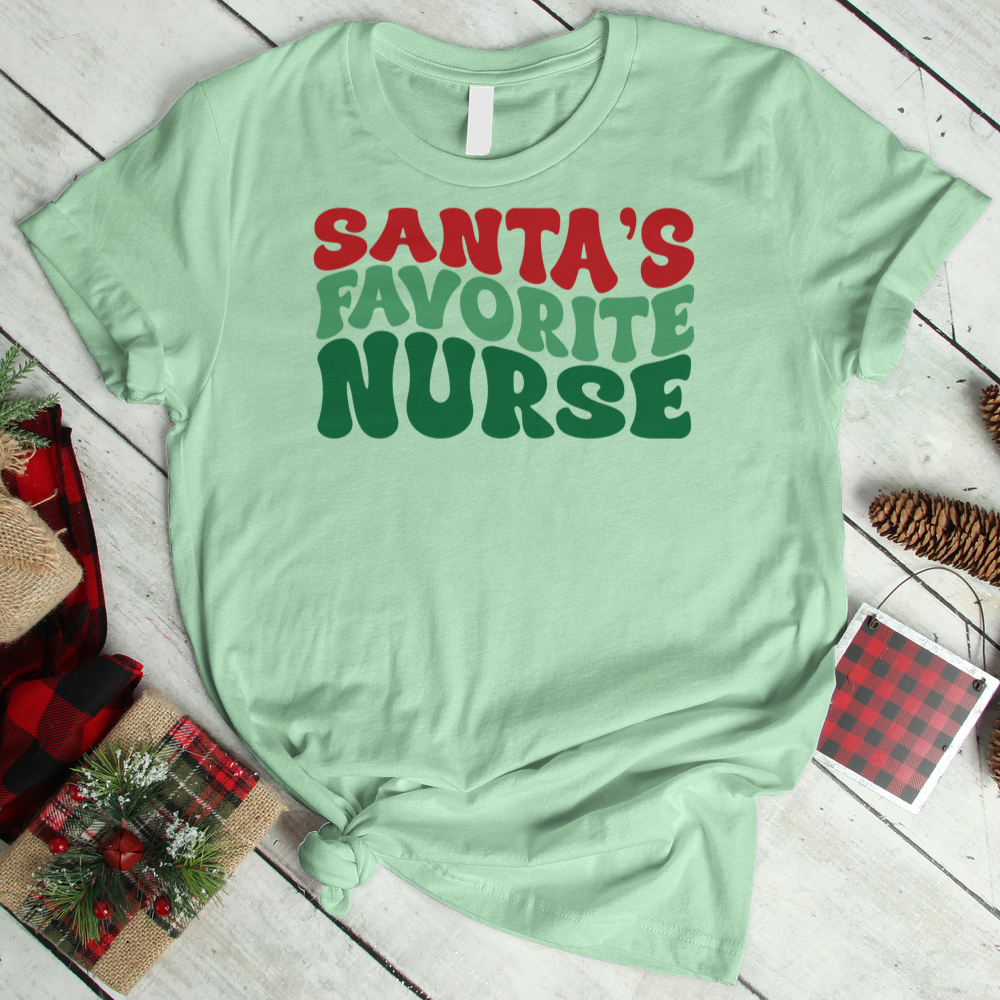 ''Santa's Favorite Nurse'' T-Shirt