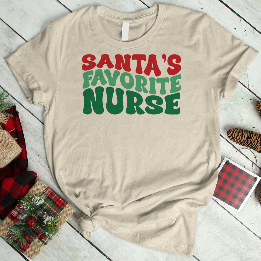 ''Santa's Favorite Nurse'' T-Shirt