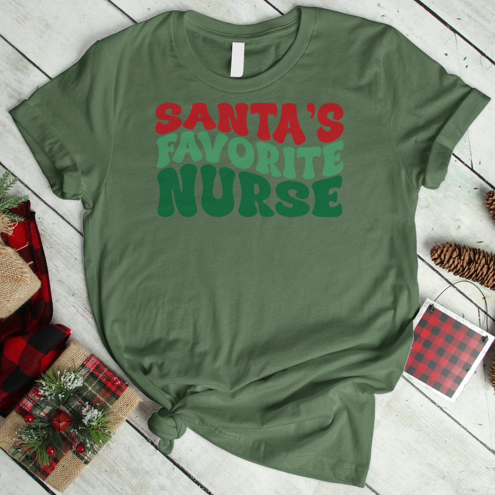 ''Santa's Favorite Nurse'' T-Shirt