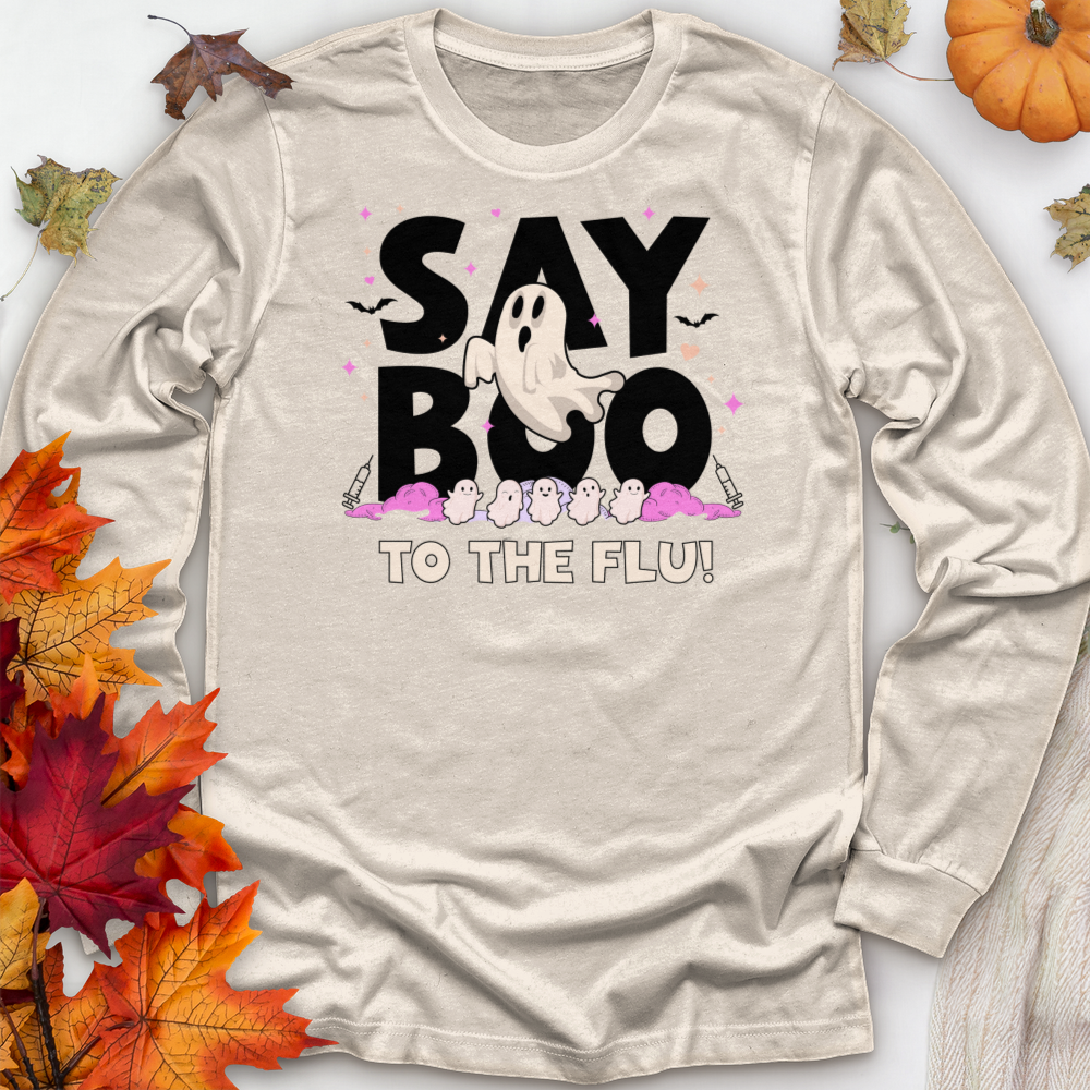 ''Say Boo'' Long Sleeve T-Shirt