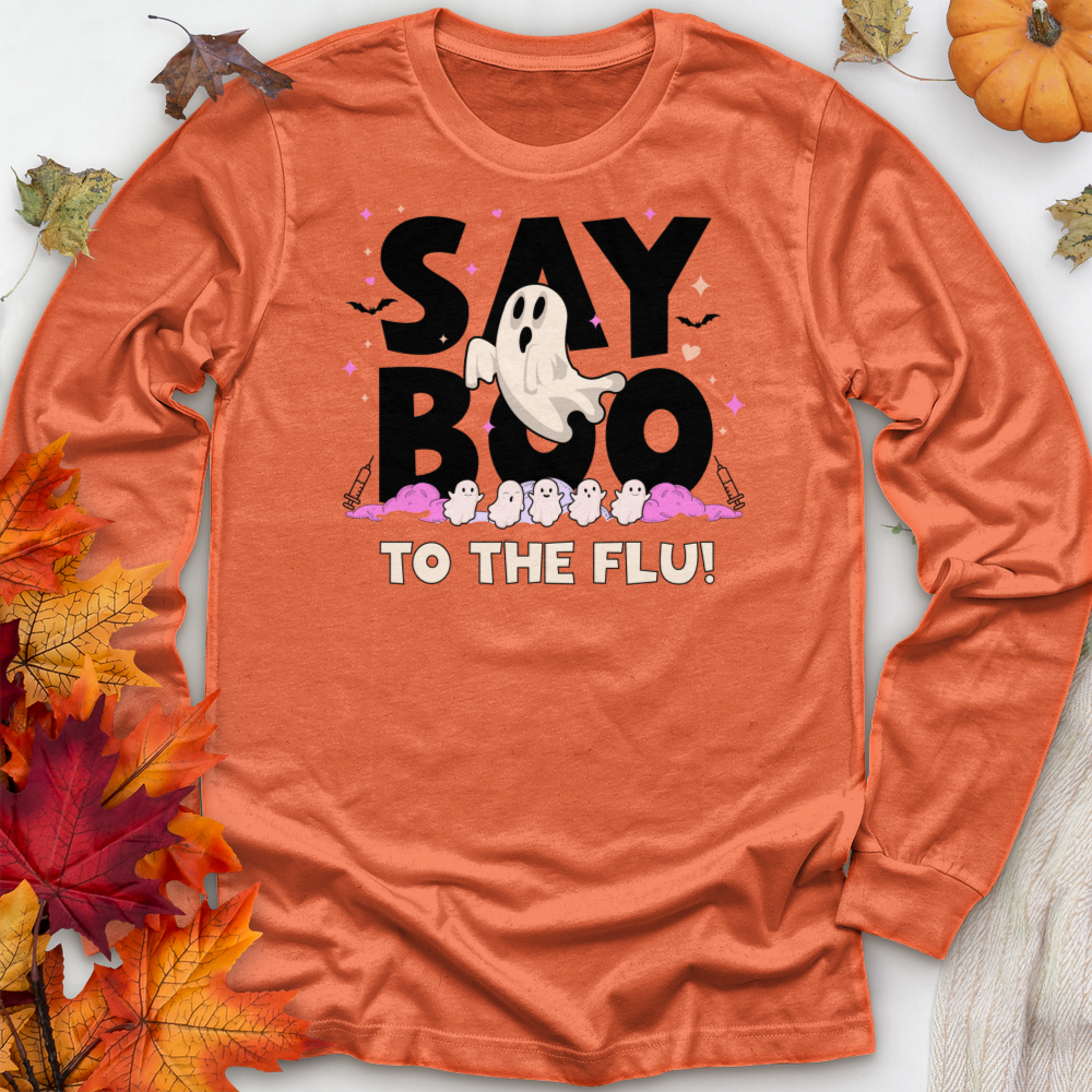 ''Say Boo'' Long Sleeve T-Shirt