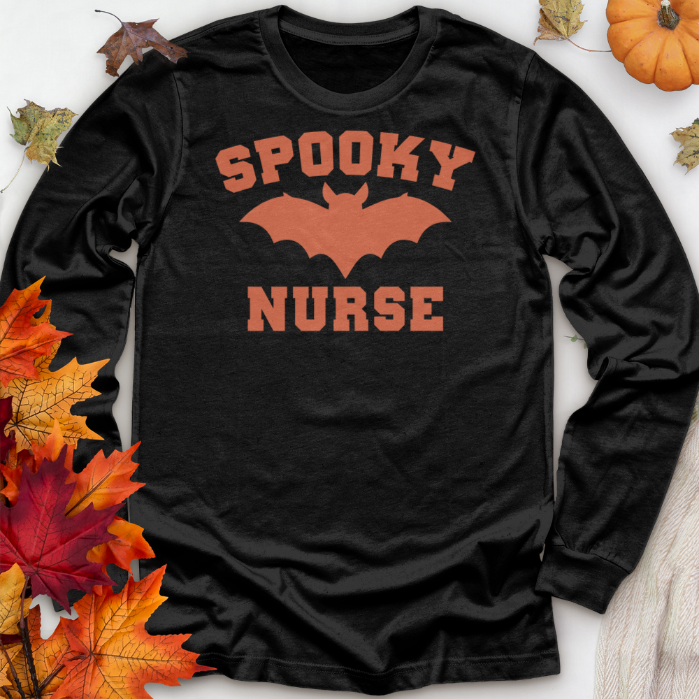 ''Spooky Halloween Nurse'' Long Sleeve T-Shirt