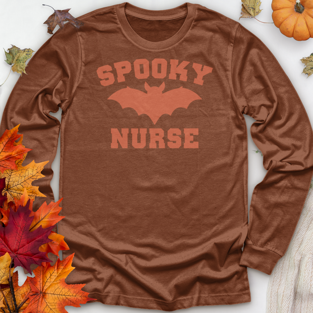 ''Spooky Halloween Nurse'' Long Sleeve T-Shirt