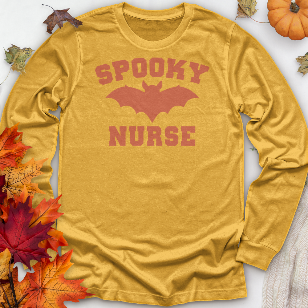 ''Spooky Halloween Nurse'' Long Sleeve T-Shirt