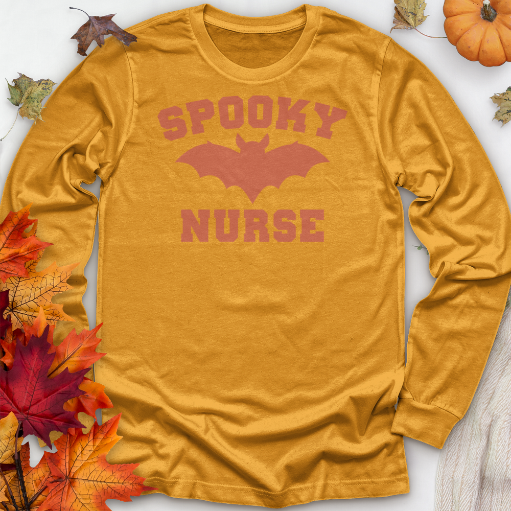 ''Spooky Halloween Nurse'' Long Sleeve T-Shirt