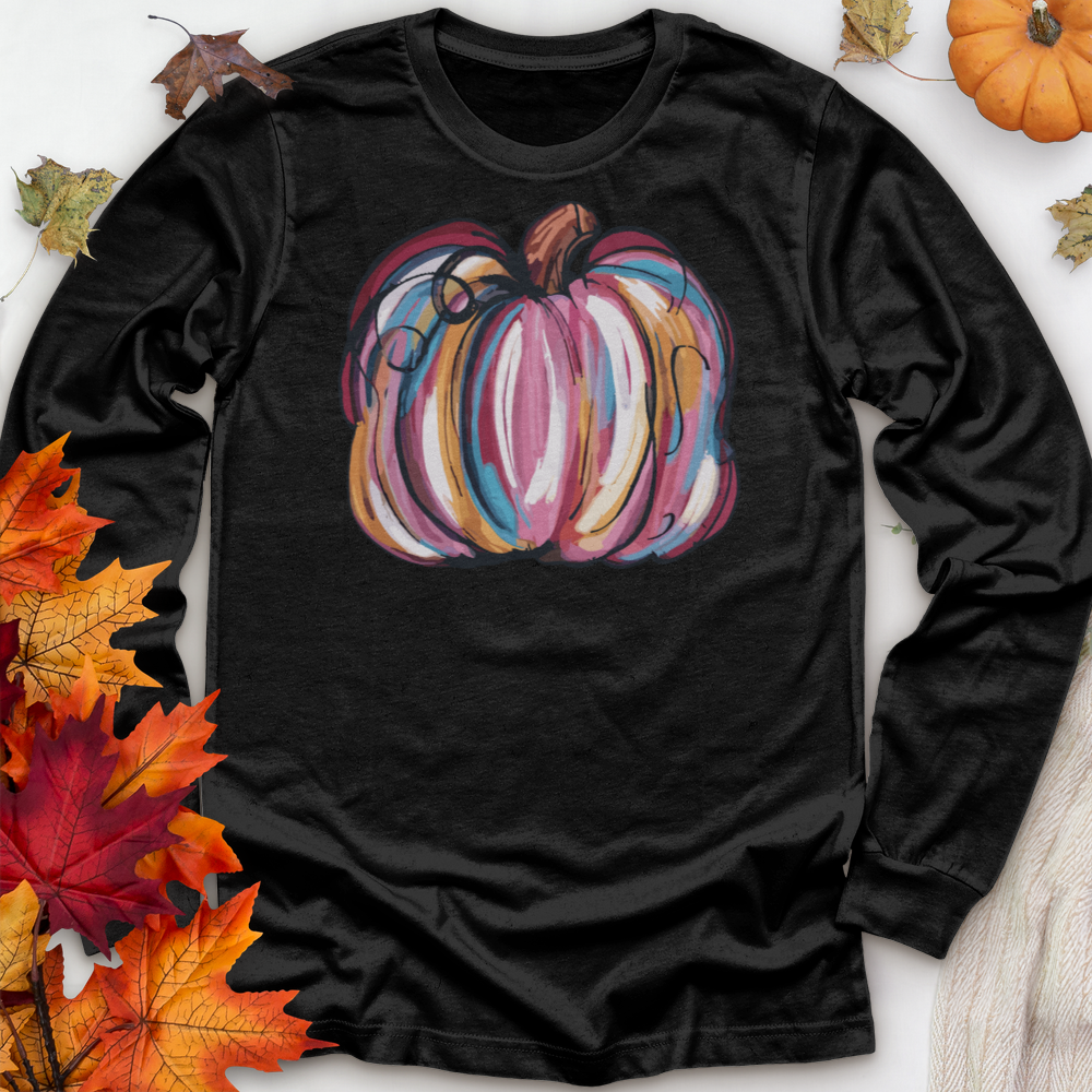 ''Watercolor Pumpkin'' Long Sleeve T-Shirt