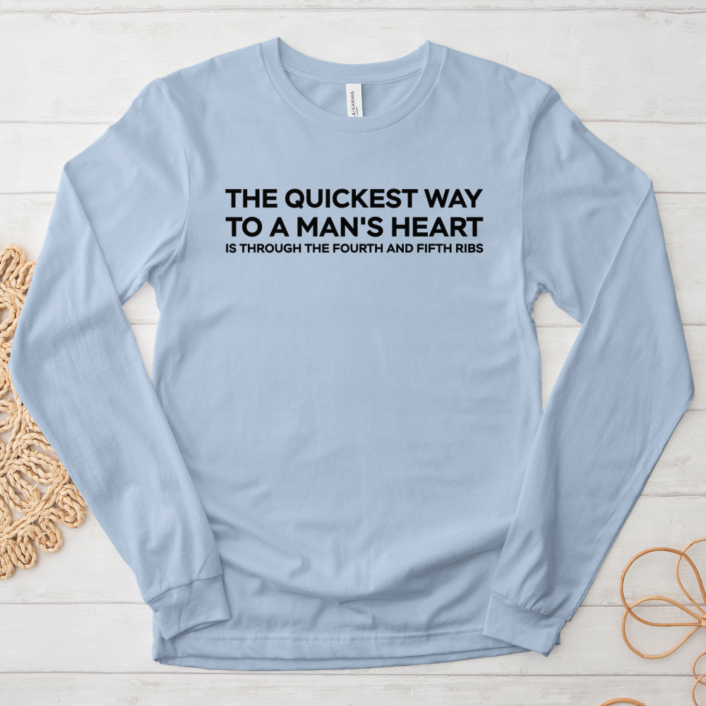 ''Way to a Man's Heart'' Long Sleeve T-Shirt