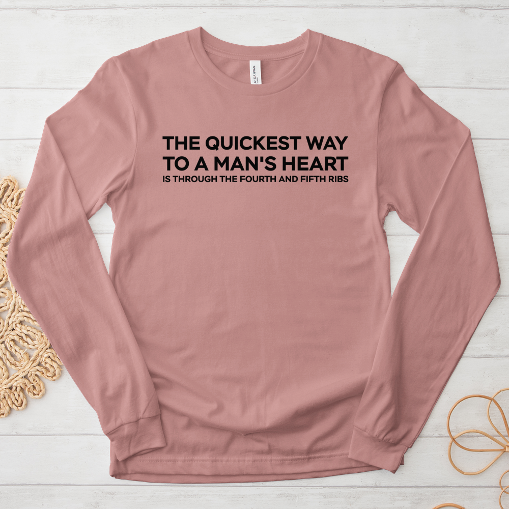 ''Way to a Man's Heart'' Long Sleeve T-Shirt