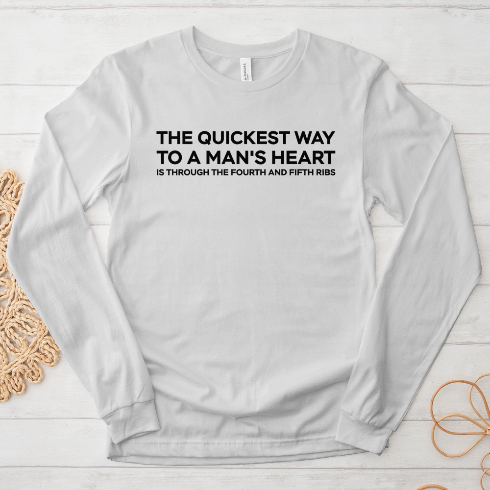 ''Way to a Man's Heart'' Long Sleeve T-Shirt