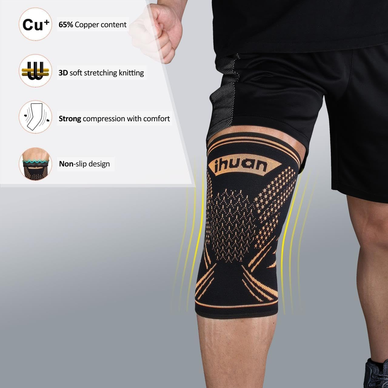 Copper Compression Knee Sleeve