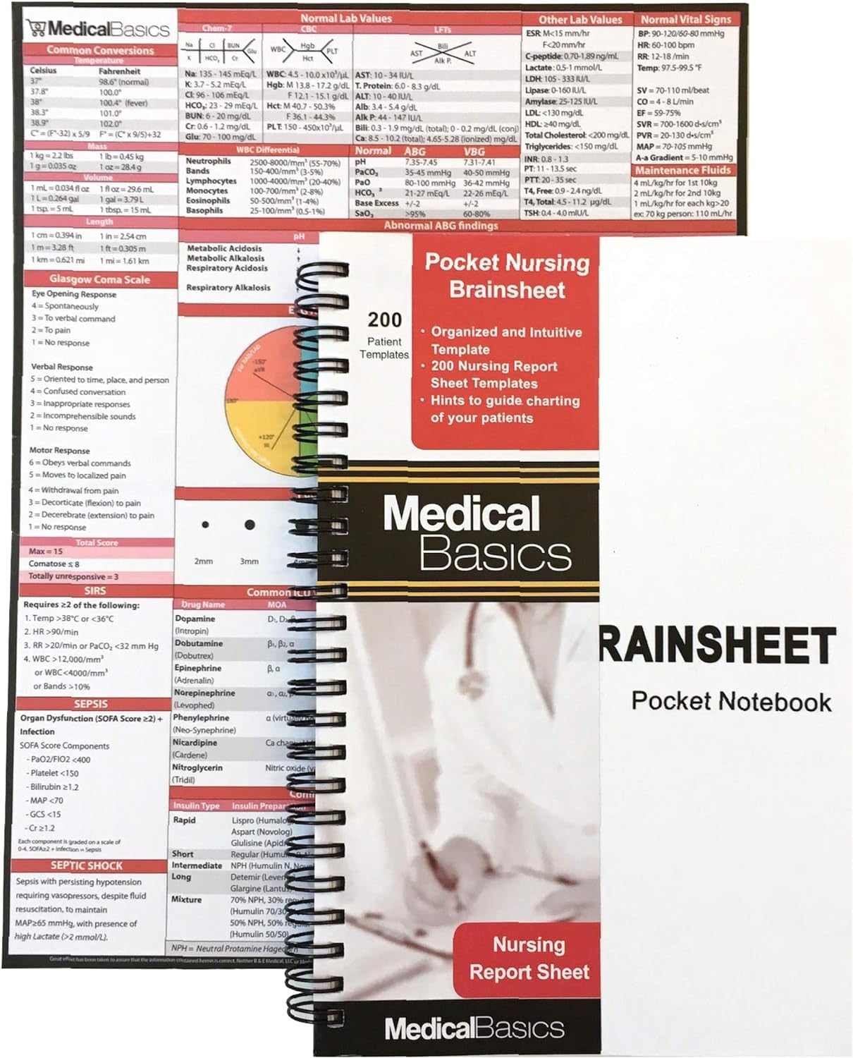 Pocket Nurse Report Sheet Notebook