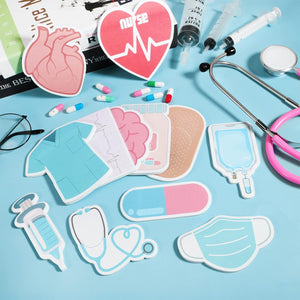 12 Pcs Nurse Sticky Notes - Medical Themed